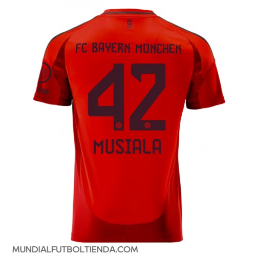 Camiseta Bayern Munich Jamal Musiala #42 Primera Equipación Replica 2024-25 mangas cortas